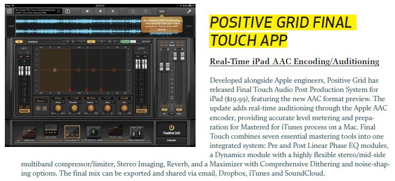 Positive Grid - Final Touch App